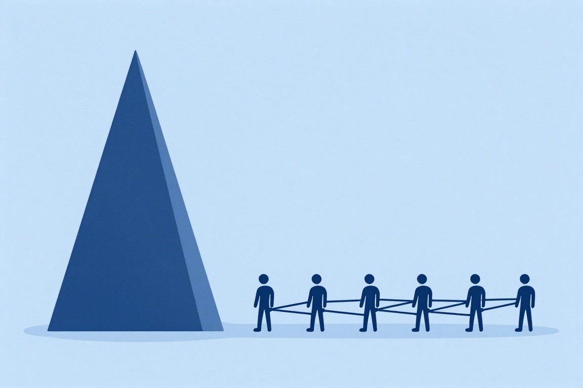 피라미드 조직에서 네트워크 조직으로의 전환