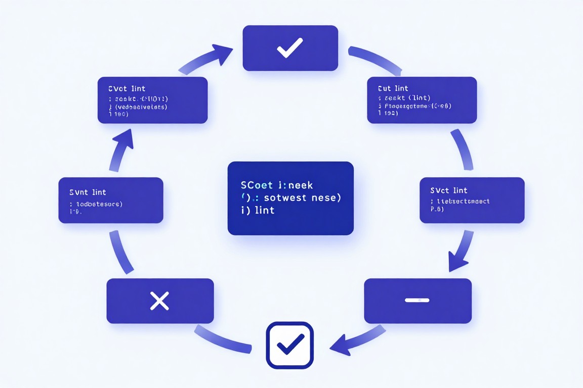 하네스 엔지니어링의 자동 교정 루프를 표현한 추상 일러스트