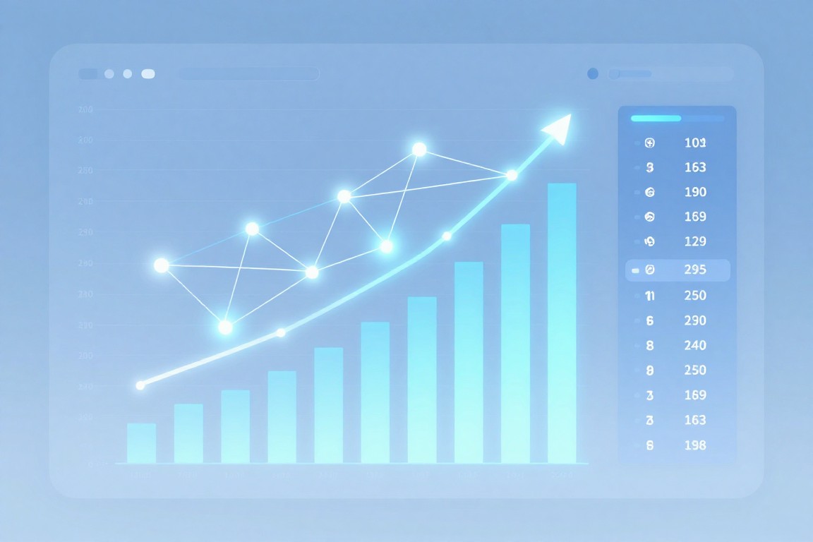 AI 토큰 사용량 경쟁을 나타내는 추상적 일러스트